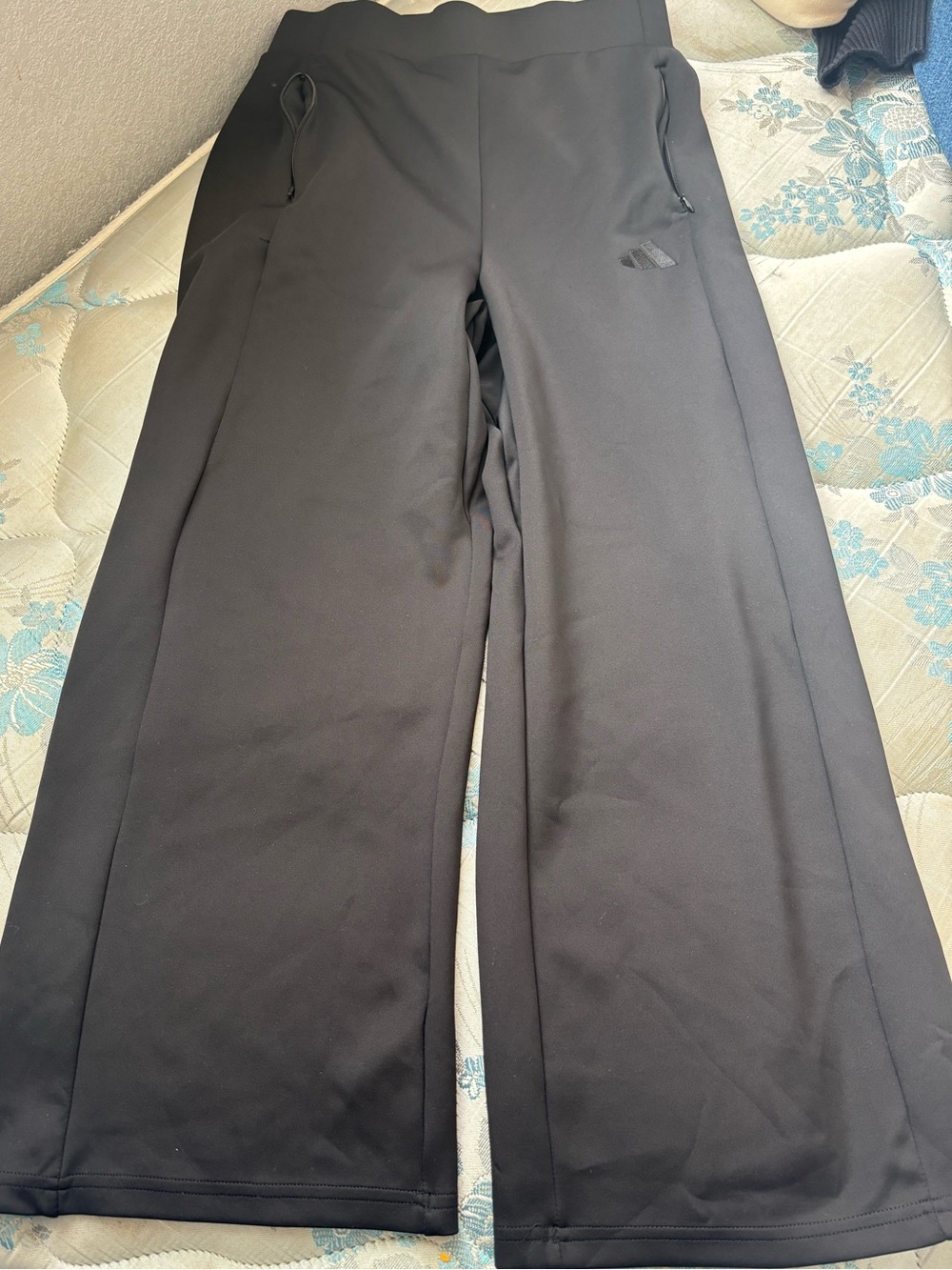 Adidas Black Wide-Leg Pants